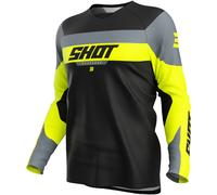Maglia motocross bambino Shot Draw League giallo fluo 12/13