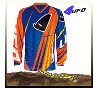 MAGLIA MOTOCROSS ENDURO MADE IN ITALY UFO CENTURY ARANCIO BLU TAGLIA XXXL