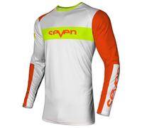 Maglia Motocross Seven Vox Fracture White/Flo Orange Taglia:XL