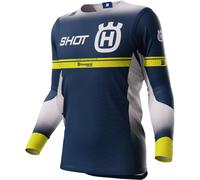 Maglia motocross Shot Aerolite Husqvarna LE blu saldi XS