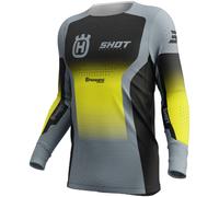 Maglia motocross Shot Aerolite HVA nero-grigio L