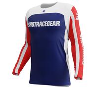 Maglia motocross Shot Contact Mythic blu-rossa 3XL