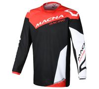 Macna Backyard-1 Maglia Motocross, nero-bianco-rosso, taglia M per maschi
