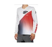 Maglia MTB 100% R-CORE X GREY RED maniche lunghe - Taglia: S