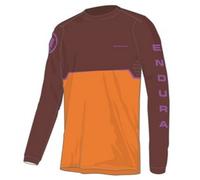 maglia mtb a maniche lunghe singletrack core printed end orange Endura ciclismo