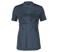 Maglia MTB donna Trail Flow Zip blu scuro