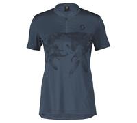 Maglia MTB donna Trail Flow Zip blu scuro