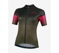 Maglia Nalini Cross manica corta verde scuro nero donna - S