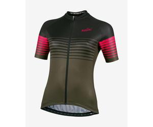 Maglia Nalini Cross manica corta verde scuro nero donna - S