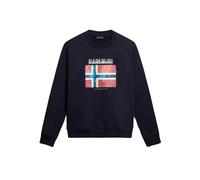 Felpa Napapijri Guiro blu marino rosso bianco - M