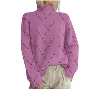 Maglia Natale Donna, Maglione Natalizzo Casual Donna con Collo Morbido Tessuto Autunno Inverno Caldo Elegante Giornate Fredde Comfort Moda