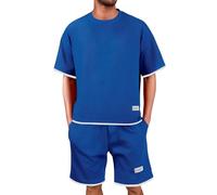 Maglia nera mezza zip uomo tuta generale da uomo tuta da jogging estiva corta, abbigliamento per il tempo libero, maglietta a maniche corte + jogging corto, set di 2 pezzi, nero con zip verso l'alto