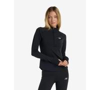 Maglia New Balance Harmony Half Zip manica lunga nero puro donna - S