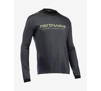 Maglia Northwave Sharp manica lunga nero con logo verde - S
