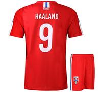 Maglia Norvegia Haaland - Bambini e Adulti - Ragazzi - Uomo - Maglia da calcio - Regali - Sport t Shirt - Abbigliamento sportivo, Colore: rosso, M