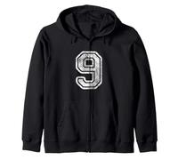 Maglia Numero 9 Nove Calcio Numero Sport Baseball Felpa con Cappuccio