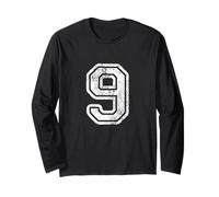 Maglia Numero 9 Nove Calcio Numero Sport Baseball Maglia a Manica