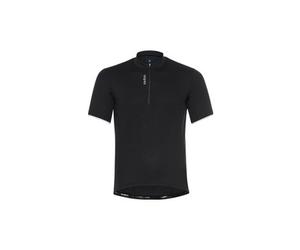 Maglia odlo essential manica corta 1 2 zip nera