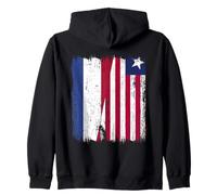 Maglia olandese della Liberia dei Paesi Bassi mezza bandiera della Liberia Felpa con Cappuccio