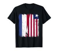 Maglia olandese della Liberia dei Paesi Bassi mezza bandiera della Liberia Maglietta