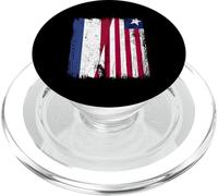 Maglia olandese della Liberia dei Paesi Bassi mezza bandiera della Liberia PopSockets PopGrip per MagSafe