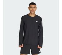 adidas Uomo Own The Run Long Sleeve Tee, Black/White, S