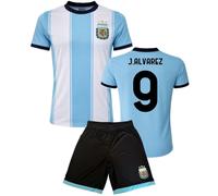 MAGLIA PANTALONE KIT Calcio J.ALVAREZ N 9 ARGENTINA UFFICIALE BIMBO 2025-26