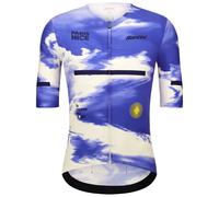 Maglia Santini Paris-Nice 2025 manica corta blu bianco - Taglio Slim - L