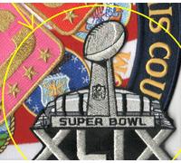 Maglia Patch Metallica Argento Del Super Bowl XLIX-49 Con Stadio 3D