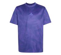 adidas Unisex - Bambini e Ragazzi Sport Icons all-Over Graphic Shirt, Pure Purple/Dark Blue/Solar Purple, 13-14 Years