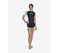 Maglia per sport acquatici Mares Rash Guard Trilastic a maniche corte, nera e blu, donna - M
