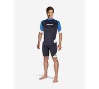 Maglia per sport acquatici Mares Rash Guard Trilastic a maniche corte, nera e blu - XXL