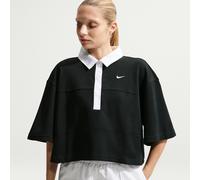 Maglia polo oversize a manica corta Nike Heritage - Donna - Nero XL (IT 52-54)
