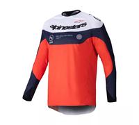 Alpinestars Pro-Dura Maglia da motocross, blu-arancione, taglia 2XL per maschi