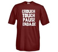 Maglia Q22 Rugby Mischia Rugby tempi, Crouch Touch Pause Engage T-shirt