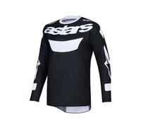 Maglia da motocross Alpinestars Racer Air Riway nera-bianca S