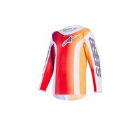 Alpinestars Fluid Portl, maglia giovanile M male Rosso/Arancione/Grigio Chiaro/Grigio Scuro