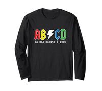 Maglia Regalo Divertente per Maestra, ABCD Parodia Rock Maglia a Manica