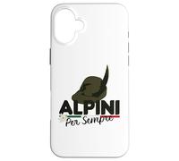Maglia Regalo Raduno Alpini con Capello Alpino e Tricolore Custodia per iPhone 16 Plus
