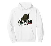 Maglia Regalo Raduno Alpini con Capello Alpino e Tricolore Felpa con Cappuccio