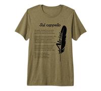 Maglia Regalo Raduno Alpini con Testo Canzone sul Cappello Maglietta Premium