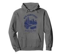 Maglia retrò New Hampshire State Est 1788 White Mountains Felpa con Cappuccio