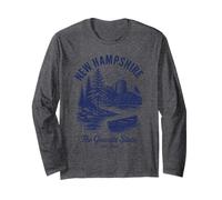 Maglia retrò New Hampshire State Est 1788 White Mountains Maglia a Manica