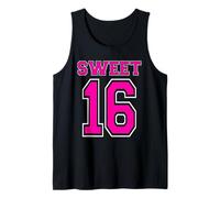 Maglia Rosa Acceso per 16° Compleanno per Ragazze 16° Compleanno Canotta