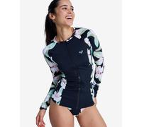 Maglia Roxy Ls Lycra Zip manica lunga blu navy verde rosa donna - XS