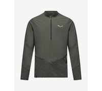 Maglia Salewa Pedroc Dry Wind Half Zip manica lunga verde cromo - XL