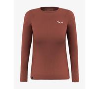Salewa W Zebru Responsive L/S - maglia a maniche lunghe - donna I48 D42 Brown woman Alipne Merino Responsive,Lana Merino