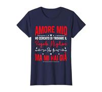 Maglia San Valentin per Coppie Ho Cercato Il Regalo Migliore Maglietta, Donna, Navy, S