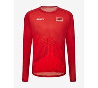 Maglia Santini 2025 UCI MTB World Championships - Valais MTB manica lunga rosso - L