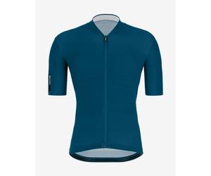 Maglia Santini Colore manica corta blu - Taglio Slim - XS